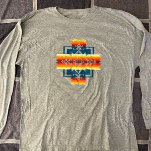 Pendleton Long Sleeve T-Shirt, Tribal Print, Lightly Used